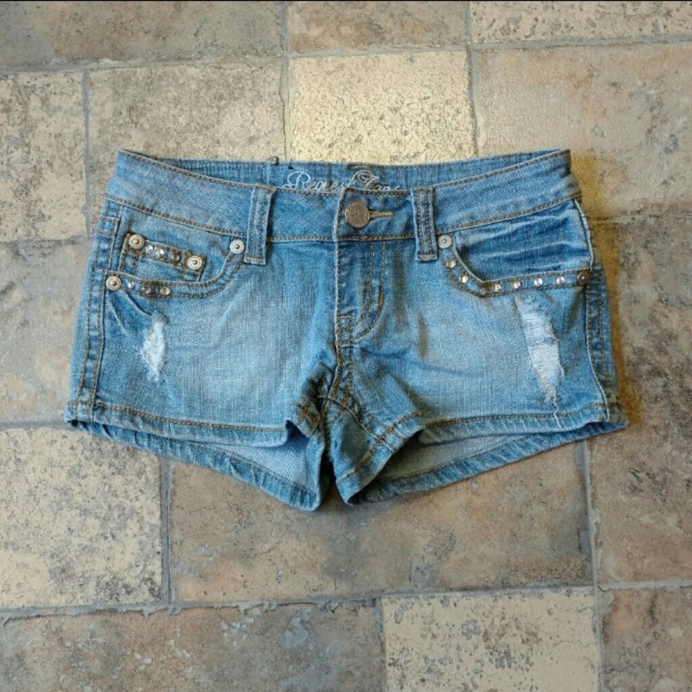 Distressed rhinestone shorts size 25